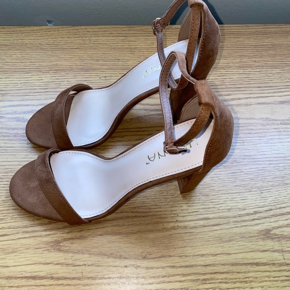 Camel brown ladies open toe sandal - Picture 4 of 4